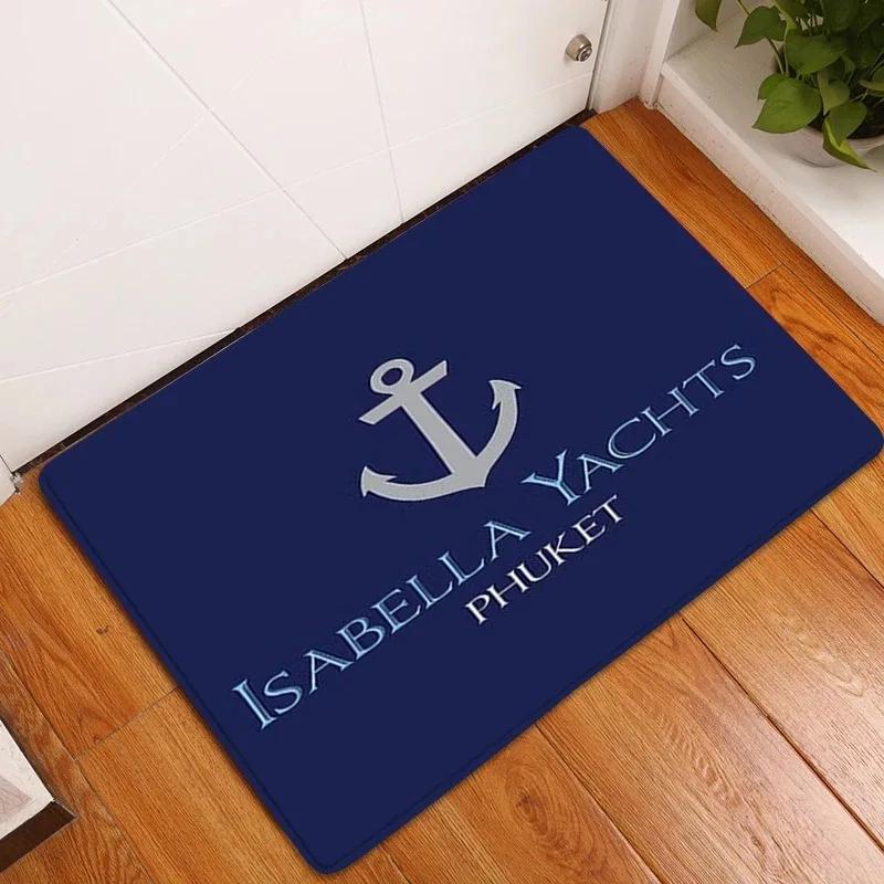 Nautical Anchor Door Mat Modern Home Outdoor Living Room Decor Anti-slip Entrance Floor Carpet Washable Hallway Bath Kitchen Rug