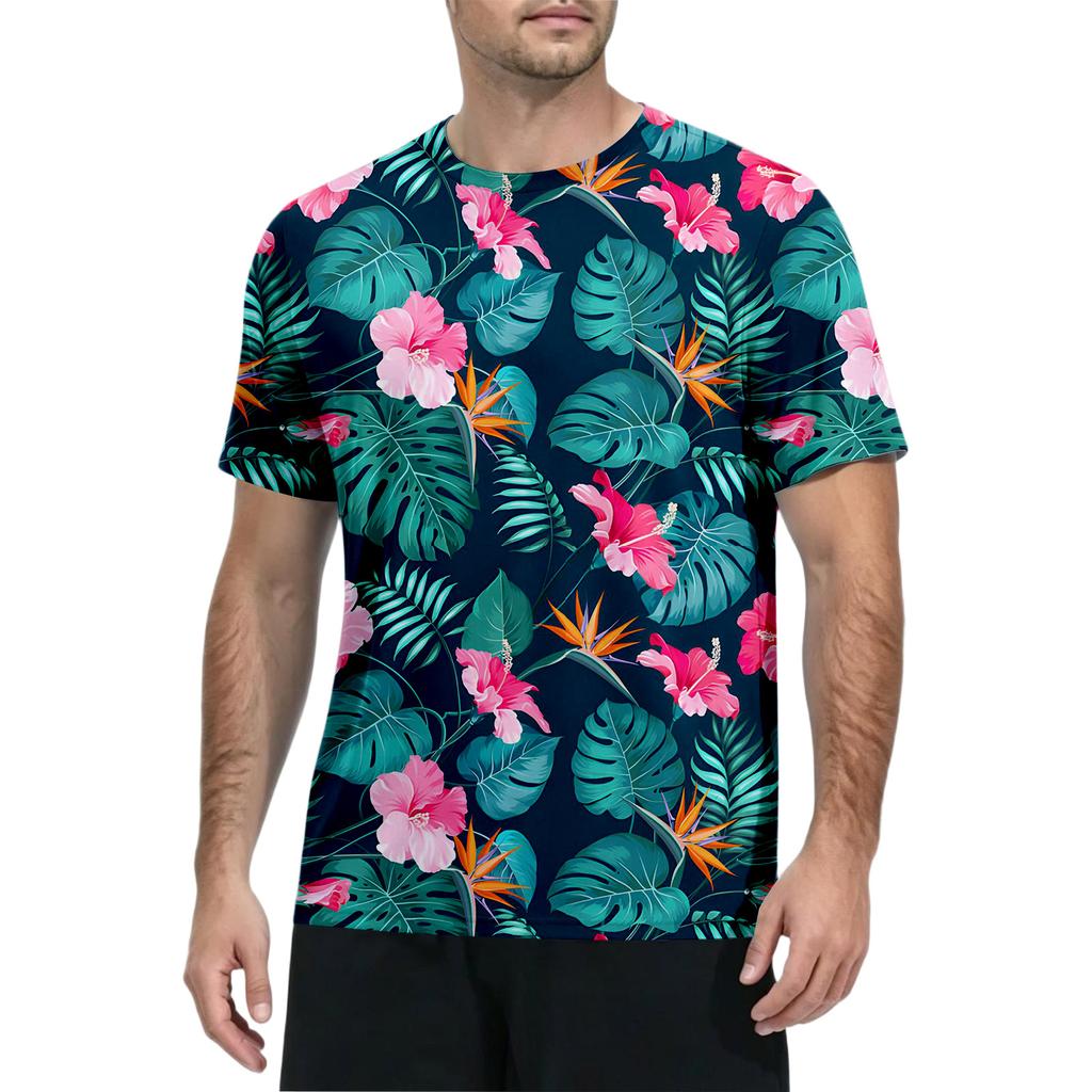 T-shirt à manches courtes à séchage rapide pour homme - Haut athlétique léger anti-UV pour la pêche en extérieur et les activités de gym