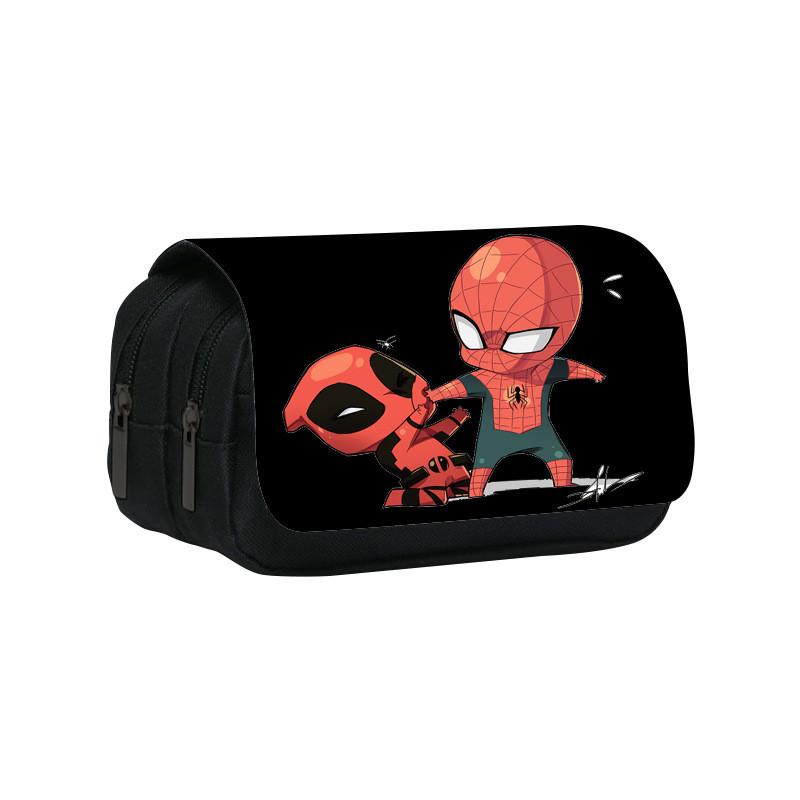 Spiderman Parallel Universe Large Capacity Double Layer Pencil Case With Printed Design For Students Style 1