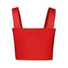 Čtvercový výstřih Tílko Široká ramínka Crop Tops Ženy Léto Košilka Jednobarevná Košilka Módní tubus Dámská zkrácená vesta bez rukávů Y2K Oblečení