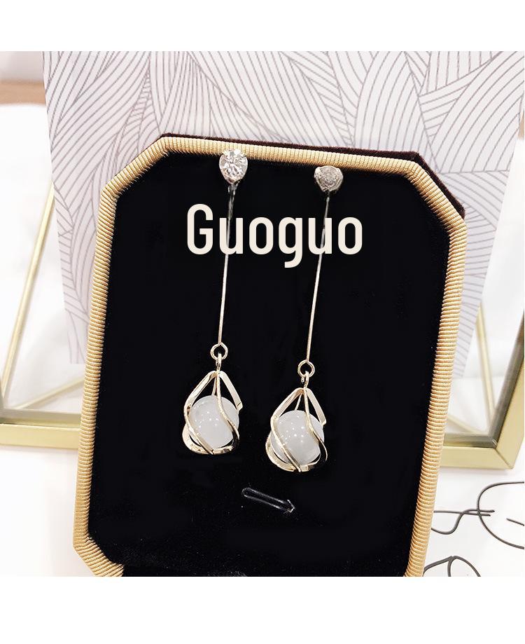 925 Silver Four-Leaf Clover Star Earrings, Korean Style, Slim Design for Women