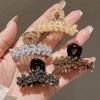 Women's Colorful Imitation Rhinestone Fashionable Semi Braided Hair Clips, Princess Style Everyday Hair Accessories