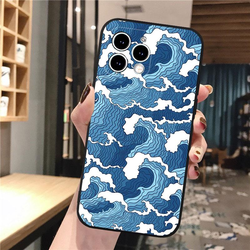 Great Blue Wave Ocean Phone Case For iPhone Samsung Galaxy Redmi Xiaomi Oppo OnePlus Note S A 7 8 9 10 11 12 13 14 20 21 22 23 53 54 Pro Max Ultra