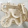 3D Wooden Puzzle DIY Mechanical Manual Model  Building Kits Assemble Toys Marble Run Set with 4 Ball for Adult Kids Gifts