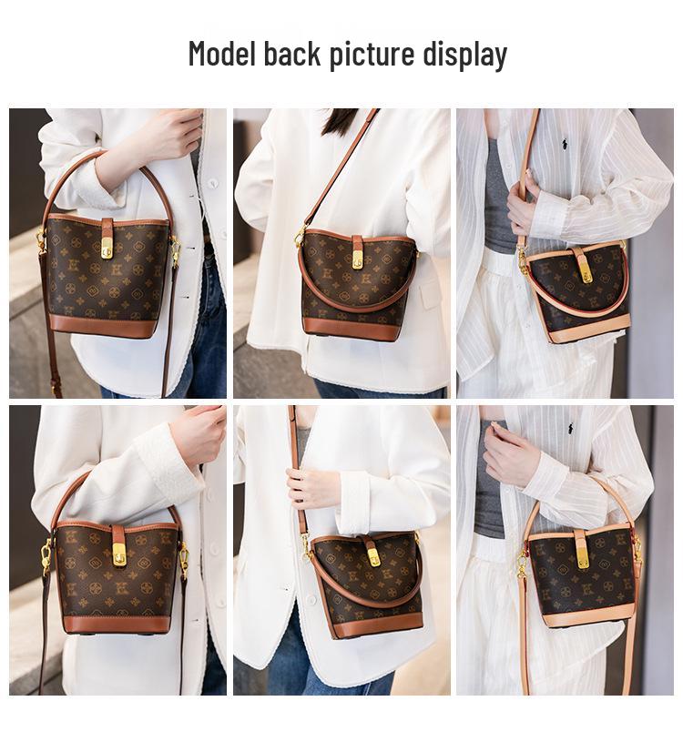 2025 Vintage Print Bucket Bag: Luxury Large Capacity Crossbody & Shoulder Handbag for Women