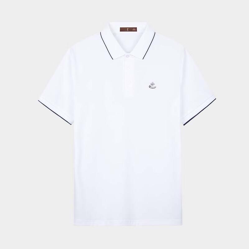 TRIES Men s Jacquard Lapel Short Sleeve Polo Shirt 56