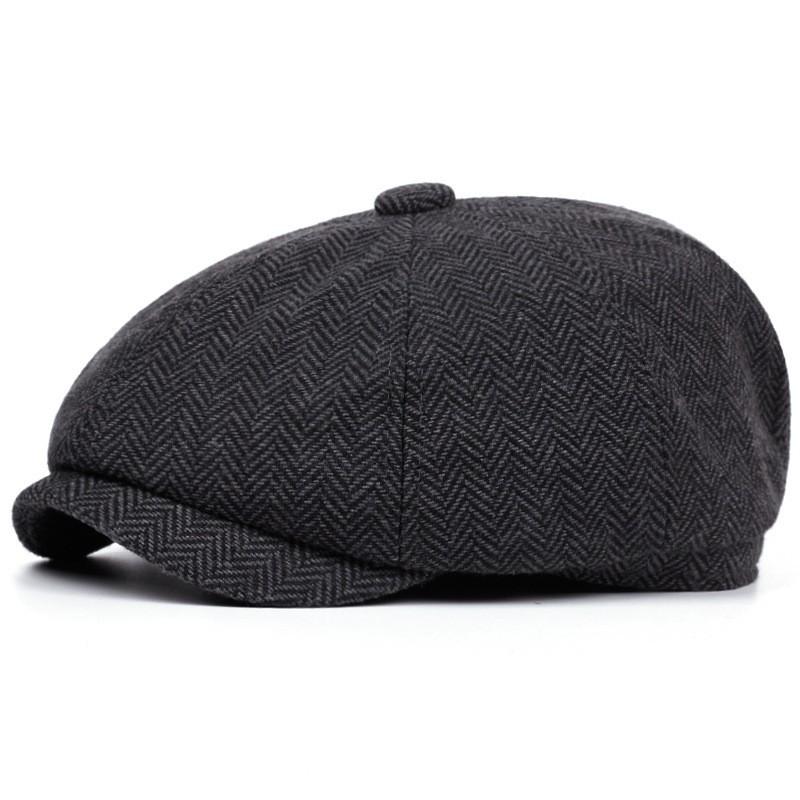 Beret & Octagon Cap For Men Women, Newsboy Painter Hat British Vintage Style, Unisex Retro Flat Cap