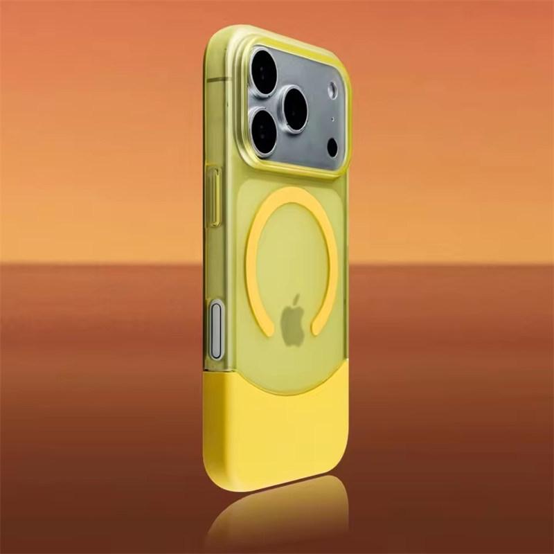 

Luxury Segmented Splicing Hard Matte For Magsafe Case for iPhone 17 Air 16 15 14 13 12 11 Pro Max Plus Magnetic Ultra Slim Funda iPhone 11