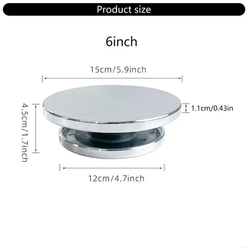 6/8/10/12in Pottery Turnable Wheel Rotated Turntable Sculpting Wheel Easy to Use Revolving Cake Turnable M4YD