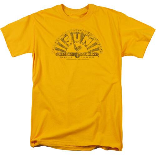 

Sun Records Worn Logo S/S Adult 18/1 TShirt Gold Unisex T-Shirt XXL