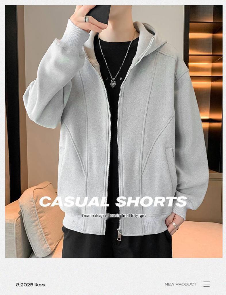Di Yu Shen Long Unisex Hooded Cardigan: Heavyweight Casual American Streetwear Jacket
