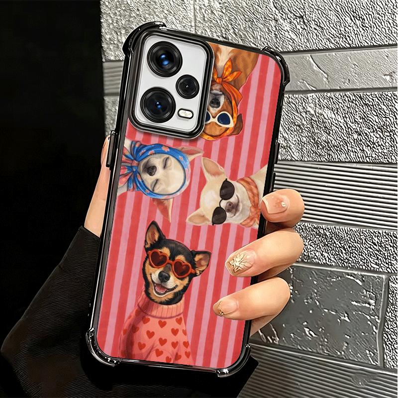 Chihuahua Puppy Teacup Dog Plating Phone Case For Xiaomi Redmi Note 14 15 Pro Plus 13 12 11 11S 11T 10 9S 9 5G Anti-Fall Airabag