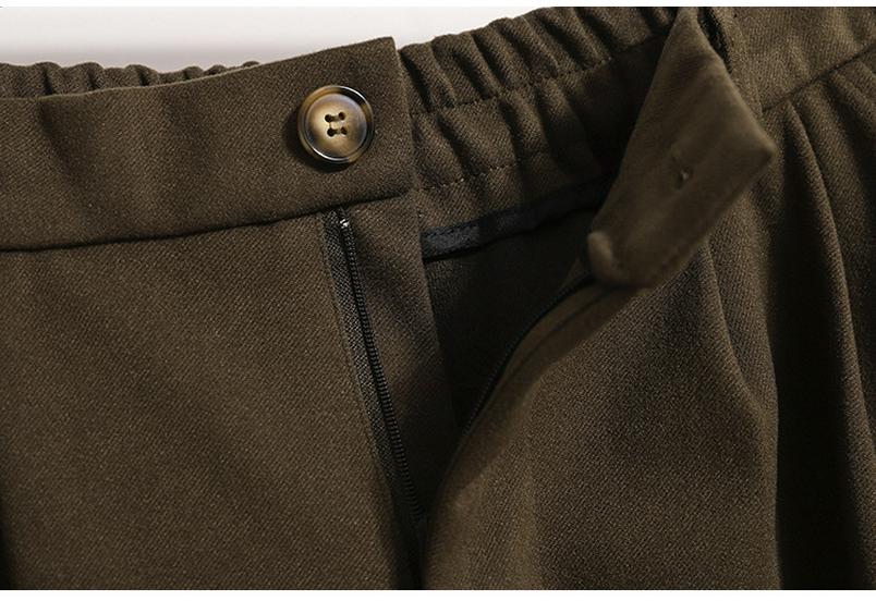 Übergrößen Retro High-Waist A-Linien Midi-Rock für Damen - Herbst/Winter 2023, Schlankmachend, Über dem Knie mit großem Saum