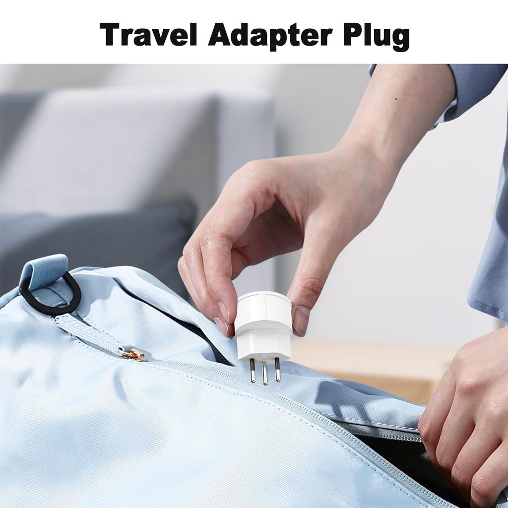 Xiaomi 3pcs Germany EU to Switzerland Plug Adapter European to Swiss Travel Adapter Power Converter Plug 3 pin 10A Wall Charge Socket