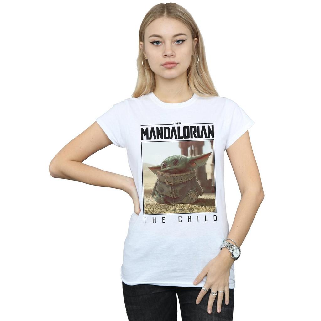 Star Wars Womens/Ladies The Mandalorian The Child Frame Cotton T-Shirt