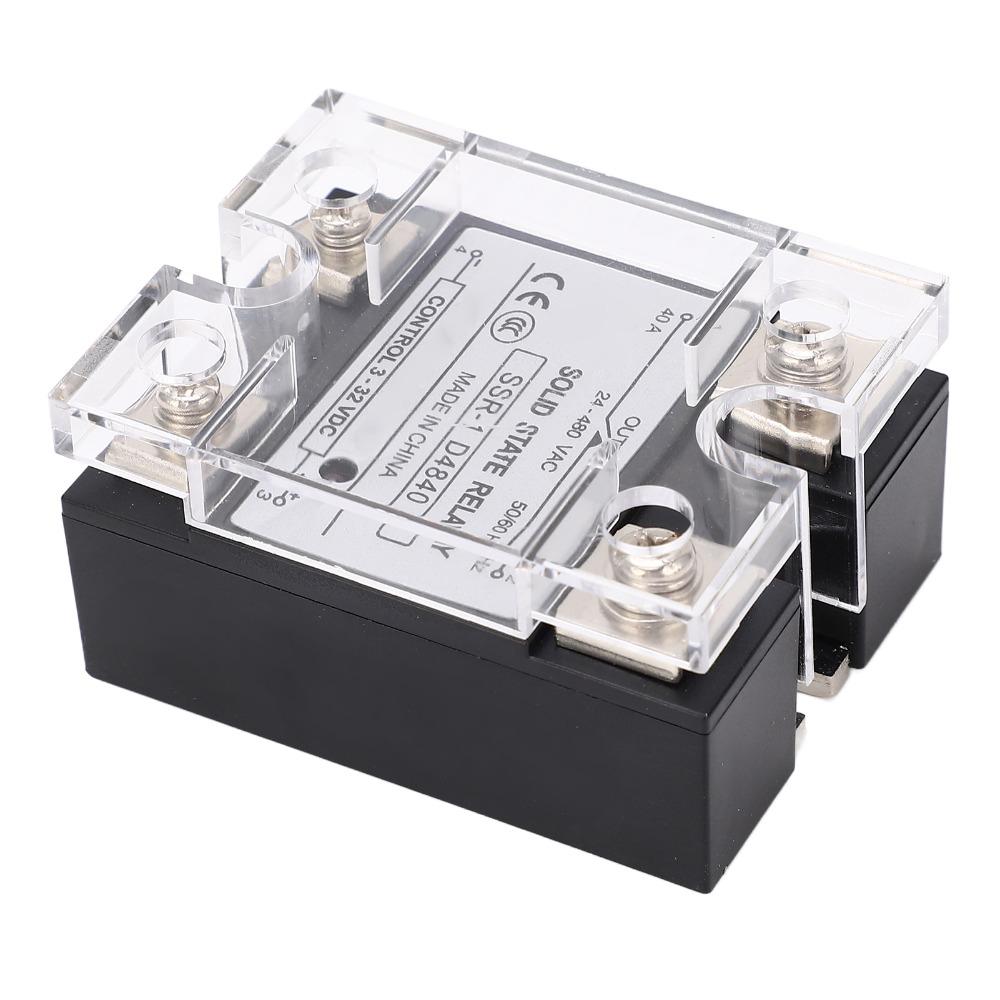 High Power SSR-1 D4840 Solid State Relay DC to AC 24-480VAC Load Voltage 40A Solid State Relay SSR Relay Module Packing Machines