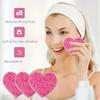 Compressed Facial Cleansing Sponges Heart Shape Natural Face Wash Sponges Pads Soft Absorbent Cleansing Tools Portable Facial