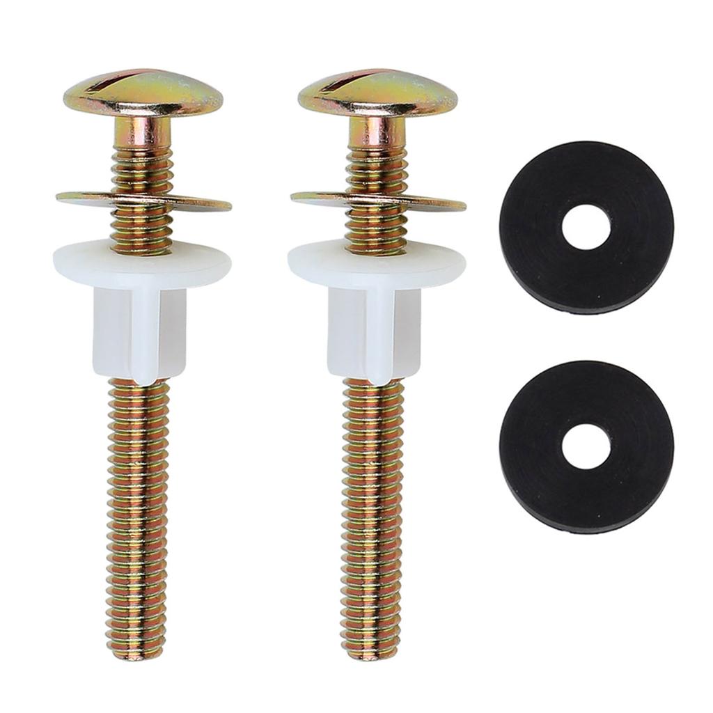 Pack of 2 Toilet Seat Screws Replacement Toilet Seat Screws with Plastic Nuts & Metal Washers Toilet Seat Nuts & Screws