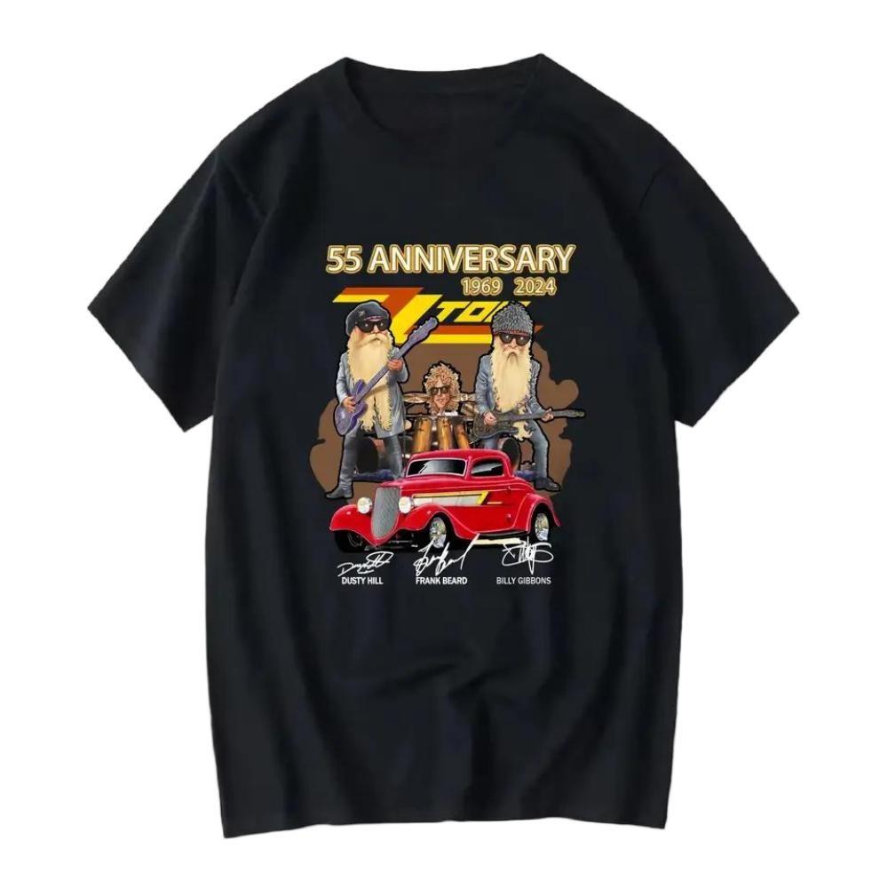 ZZ Top 55 Anniversary Cartoon Band T-Shirt