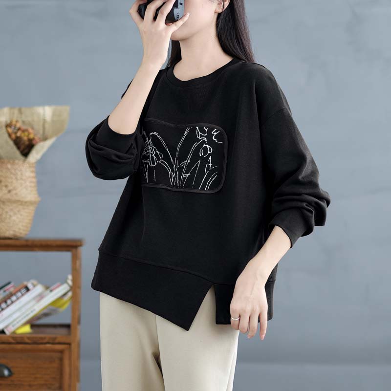 Dimanaf 2025 Spring Women Plus Size Pullover Long Sleeve Tops Tees O-Neck Casual Lady Loose Shirt Solid Oversize