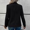 Women's Fashionable Oversized Solid-Color Top Casual Long-Sleeve Jacket