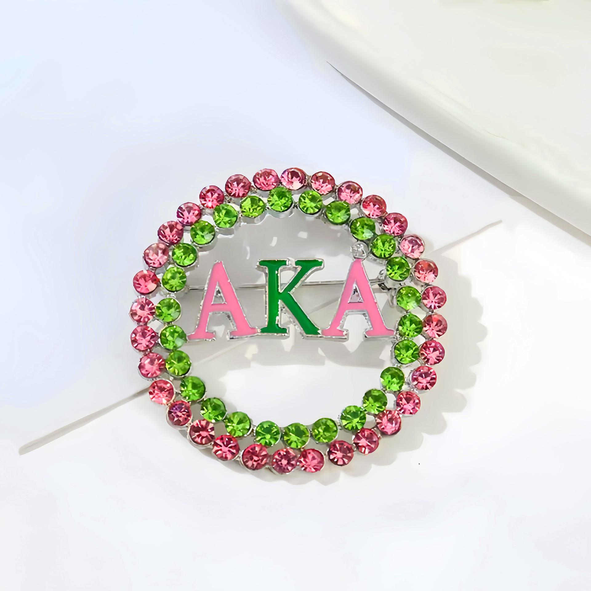 Greek Sorority Letter Alloy Brooch Pin