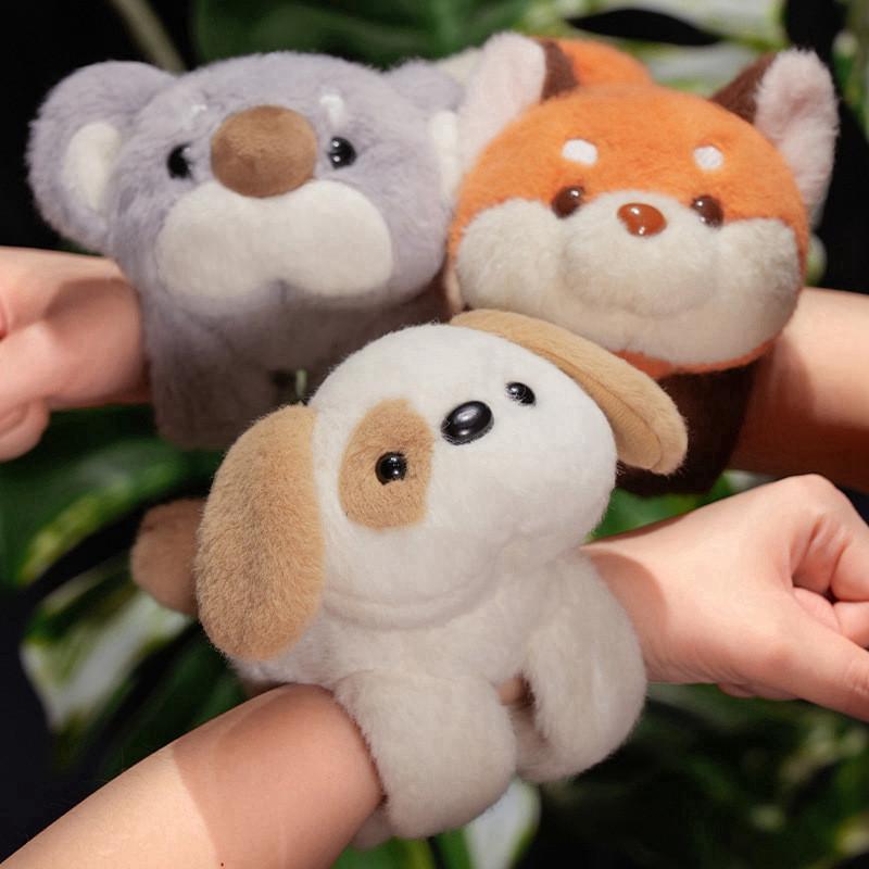 Fox Simulation Cartoon Koala Dog Cat Plush Patter Ring Cute Children Gift Doll