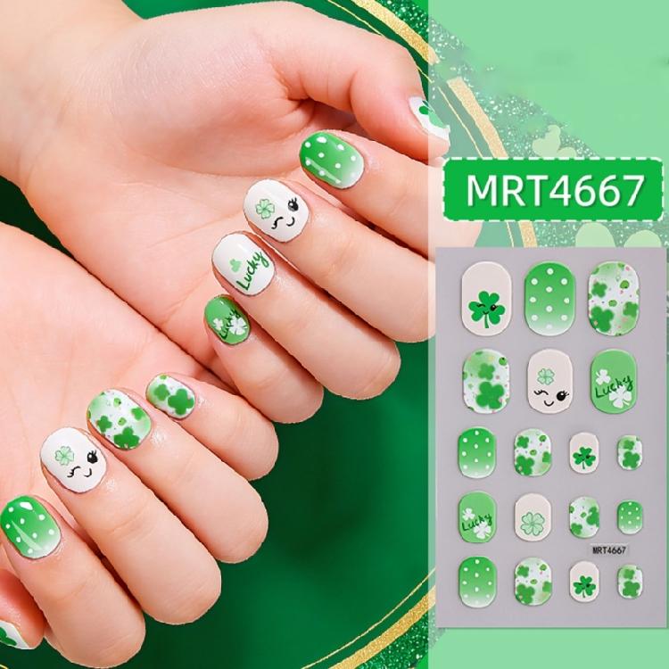 User Friendly Waterproof Nail Stickers For Kids Cartoon Four Leaf Simple Apply Multiple Designs Fun Nail Decals