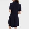 Fila Modern Heritage Classic Business Half-Zip Stand Collar Solid Color Logo Pullover Short Sleeve Dress Women Dresses Legendary-Blue F11W331302F-NV