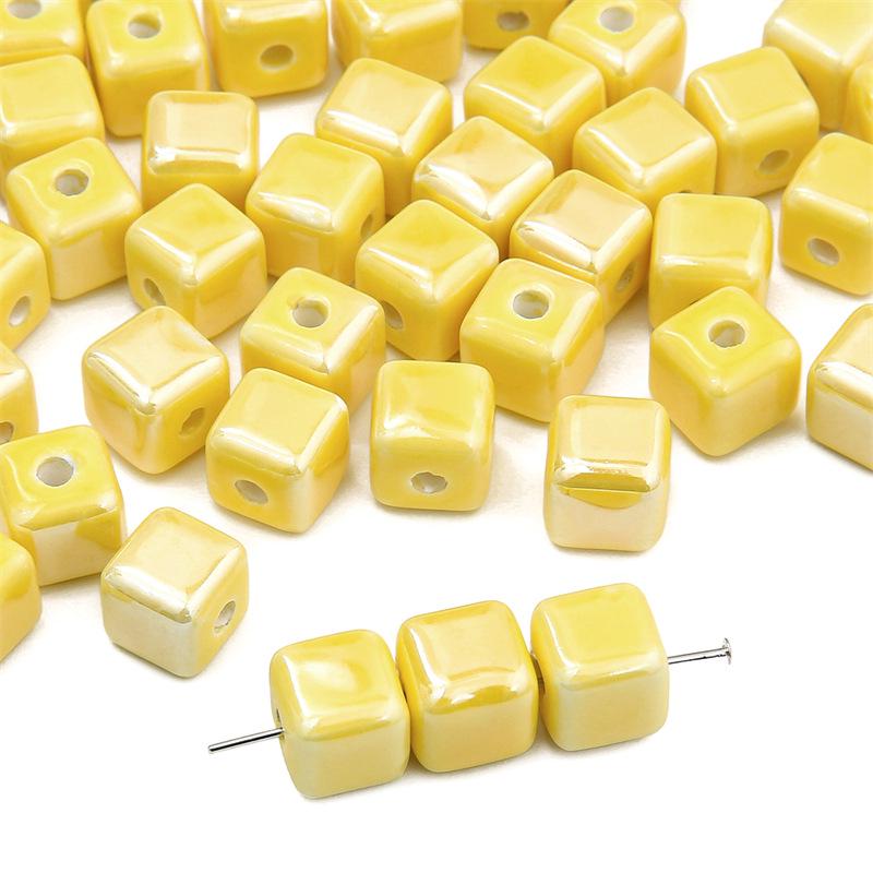 Five-Petal Flower Ceramic Beads for DIY Jewelry Making