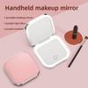 2 Face Sides Touch Compact Led 3 Colors Mini Foldable Cosmetic Charge Makeup Mirror with Light 3X Magnifying Compact Handheld