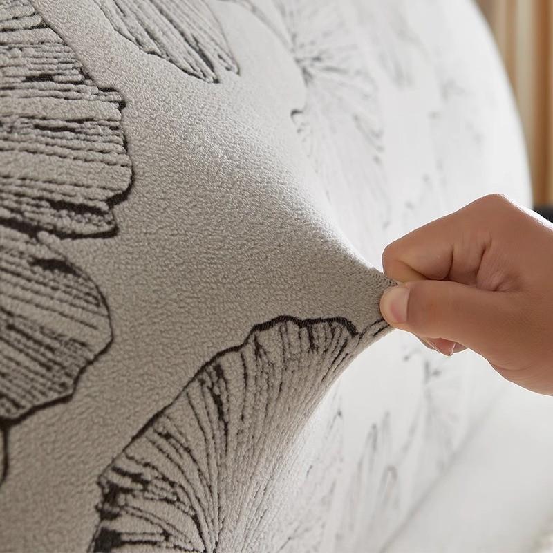 Comfort All-inclusive Bed Backrest Cover Jacquard Bed Headboard Cover Elastic Retro Style Bed Head Slipcover In Bedroom Decor