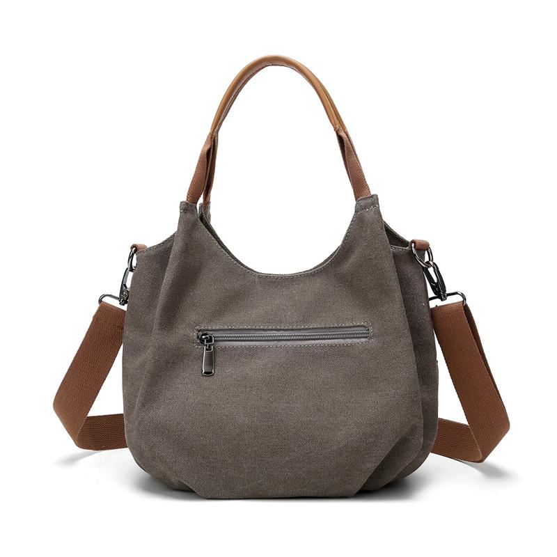 Canvas Shoulder Bag Large Capacity Tote Bag Women's Commuter Underarm Bag