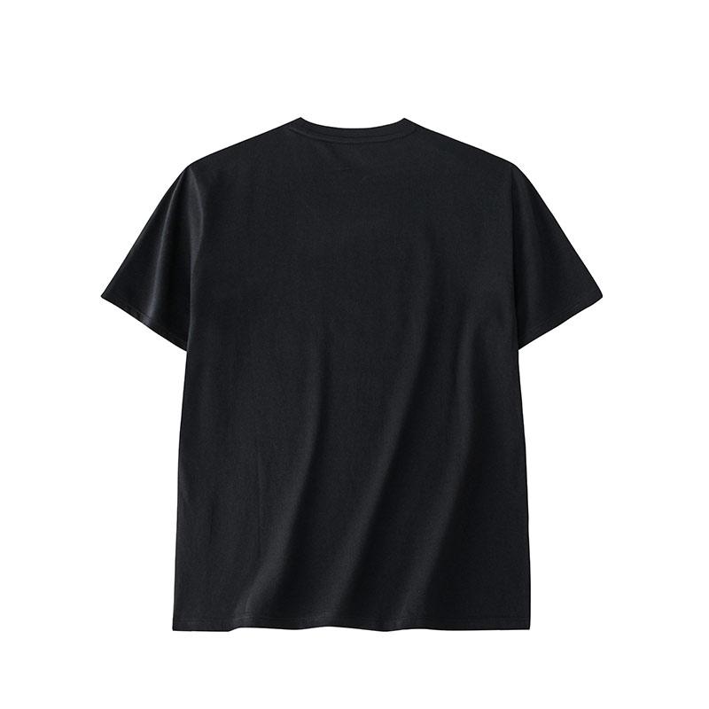 Anta Logo Letter Round Neck Comfortable Versatile Breathable Short Sleeve T-Shirt Women T-Shirts Black 962428119-8