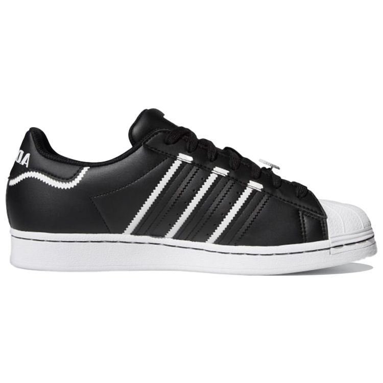 Adidas Superstar Black White Unisex Sneakers Core-Black Cloud-White Blue-Bird GX5257