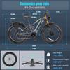 BURCHDA RX80 Adult Electric Bike Dual Motor AWD 3000W Peak 20AH 48V 80 Miles Long Range 26" Full Suspension Fat Tire Mountain Bike