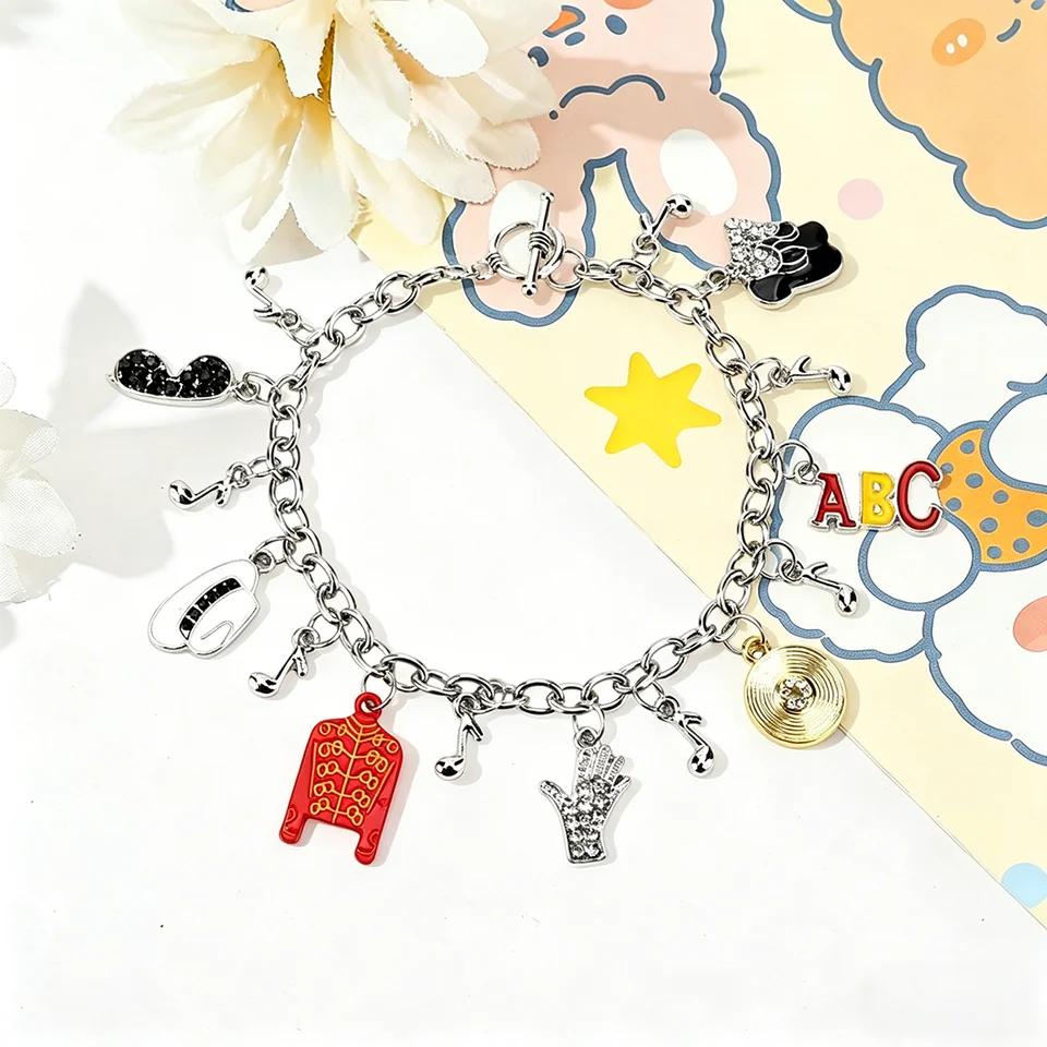 Classic Charm Jackson Music Zinc Alloy Trendy Unisex Bracelet Fashion Jewelry Accessories Props Fan Memorial Gift