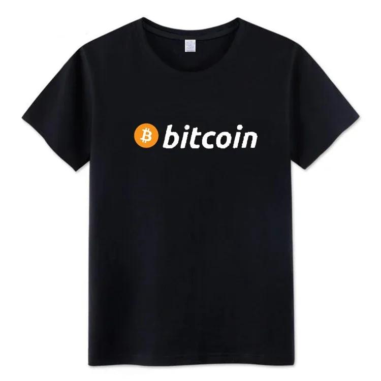 Musk Currency Evolution Same Bitcoin BTC Short Sleeve Unisex's T-shirt Coin Circle Stir Fried Bitcoin  Cotton Clothing Tops