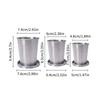1Pieces Stainless Steel Folding Cup Portable Water Drinking Cup Retractable Telescopic Collapsible Cups Outdoor Travel Tableware