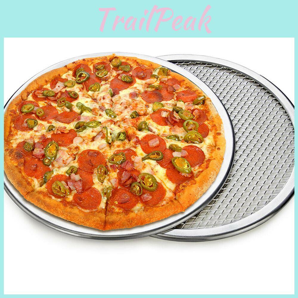 Aluminum Pizza Tray Round Durable Alloy For Restaurant And Family Pizzas