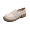 Hohe Loafer für Damen im Retro-Britischen Stil - Einteilige Slip-on-Schuhe mit Weicher Sohle