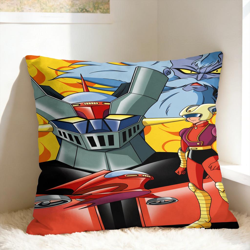Pillow Case cartoon Rocket Punch Mazinger Z Comfy Pillow Cover For Living Room Sofa Cute Funny Pillowcases