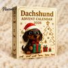 Home Holiday Atmosphere Decor 2026 Dachshund Advent Calendar, 24 Days 3D Collectible Dog Figures, Miniature Set Puppy Ornaments Christmas Countdown