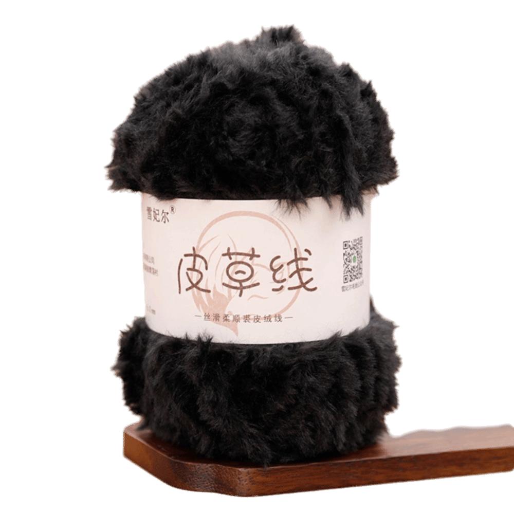 Long Plush Faux Fur Yarn Thickness Knitting Yarn Thread New Fluffy Mink Yarn  DIY Crocheting Hat