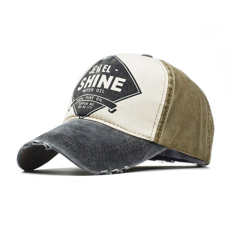 Cap Baseball Shine Letter Coated Pure Cotton Material Sunshade Hat Shading Sun