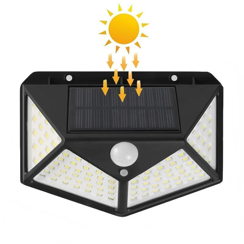 

Outdoor 100 LED Wall Lamp PIR Motion Sensor Lights Waterproof Solar Street Light For Garden Porch Yard Garage New Solar Lights
