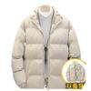 Casual Men's Cotton Jacket Solid Color Loose Winter     Daily Warm