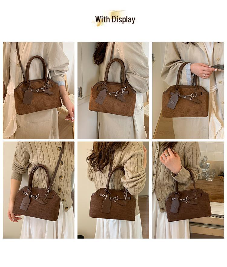 Herbst 2025 Damen-Schultertasche im koreanischen Retro-Stil mit großem Fassungsvermögen