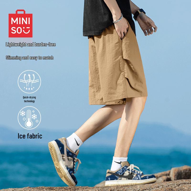 

MINISO Men s 2025 Techwear Loose Cargo Shorts M