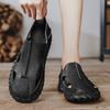 Fashion Summer New Fashion New Handmade Casual Sandals Hand Sewn Style Outdoor Flats Comfort Non-slip Men Breathable Cool Leather Shoes